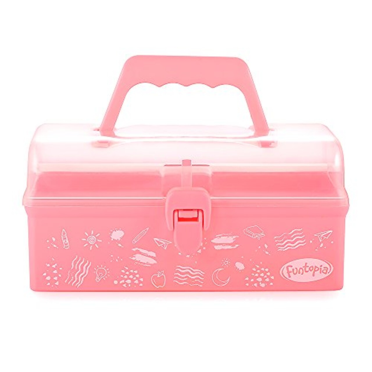 Funtopia Plastic Art Box for Kids, Multi-Purpose Portable Storage Box/Sewing  Box/Tool Box for Kids' Toys, Craft and Art Supply, School Supply, Office  Supply - Pink